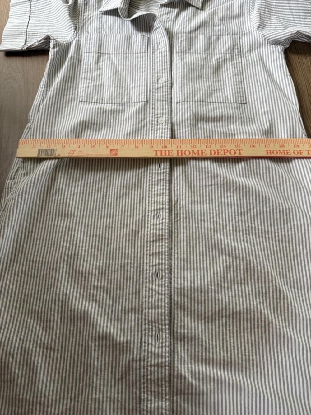 Oxford Short-Sleeve Shirt Dress - SZ XS - Picture 8 of 12